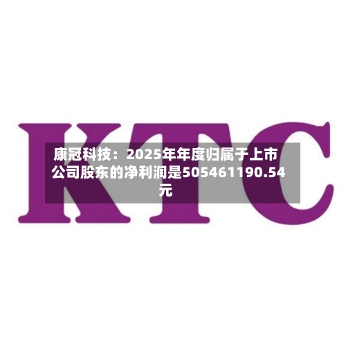 康冠科技：2025年年度归属于上市公司股东的净利润是505461190.54元