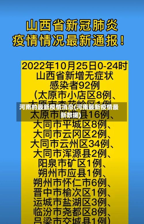河南的最新疫情消息(河南最新疫情最新数据)