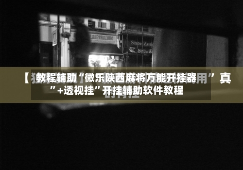 教程辅助“微乐陕西麻将万能开挂器”+透视挂	”开挂辅助软件教程-第2张图片