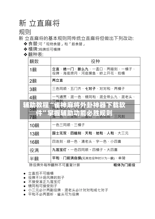 辅助教程“雀神麻将外卦神器下载软件”掌握辅助功能必胜规则-第2张图片