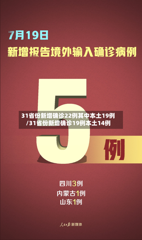 31省份新增确诊22例其中本土19例/31省份新增确诊19例本土14例