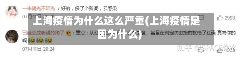 上海疫情为什么这么严重(上海疫情是因为什么)