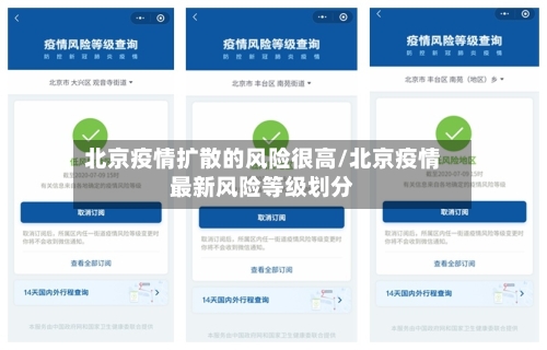 北京疫情扩散的风险很高/北京疫情最新风险等级划分