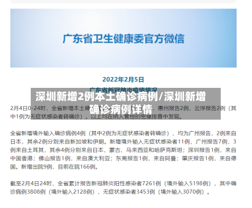 深圳新增2例本土确诊病例/深圳新增确诊病例详情-第2张图片
