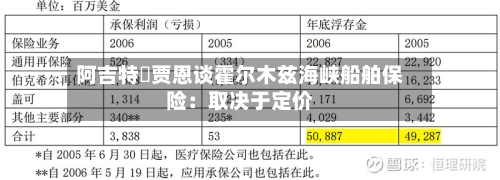 阿吉特・贾恩谈霍尔木兹海峡船舶保险：取决于定价-第3张图片