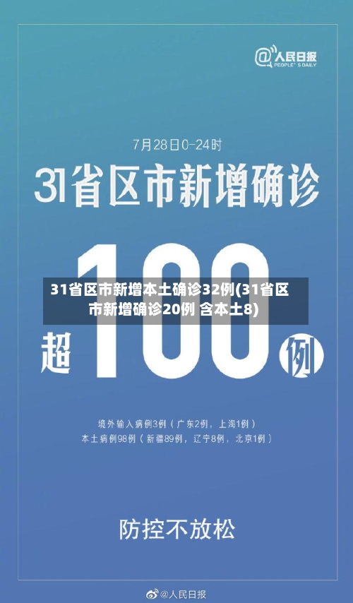 31省区市新增本土确诊32例(31省区市新增确诊20例 含本土8)