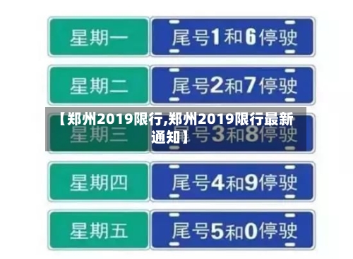 【郑州2019限行,郑州2019限行最新通知】