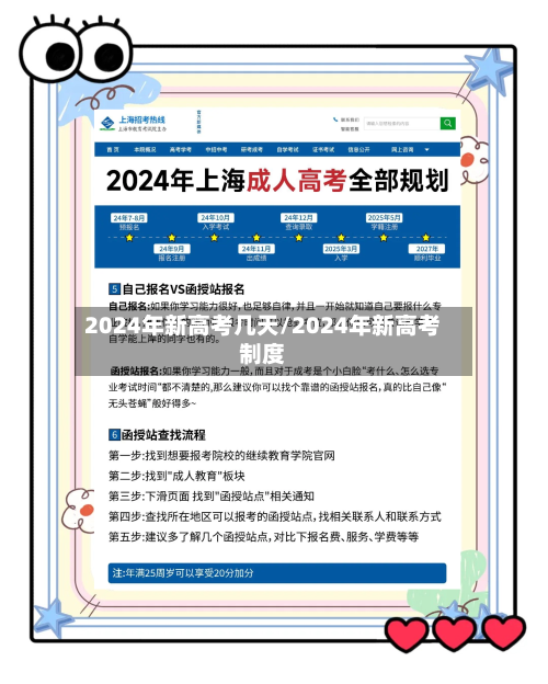 2024年新高考几天/2024年新高考制度-第2张图片