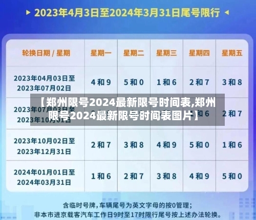【郑州限号2024最新限号时间表,郑州限号2024最新限号时间表图片】-第2张图片