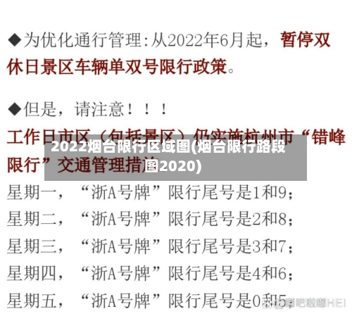 2022烟台限行区域图(烟台限行路段图2020)-第2张图片