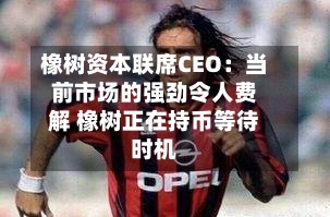 橡树资本联席CEO：当前市场的强劲令人费解 橡树正在持币等待时机