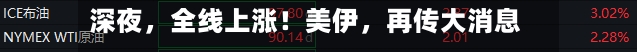 深夜	，全线上涨！美伊，再传大消息！-第2张图片