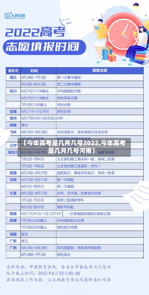 【今年高考是几月几号2022,今年高考是几月几号河南】