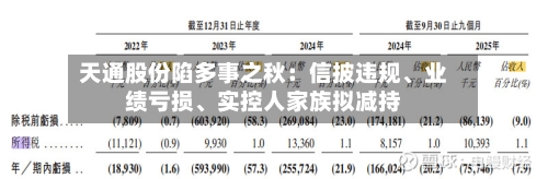 天通股份陷多事之秋：信披违规、业绩亏损	、实控人家族拟减持-第2张图片