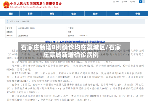 石家庄新增8例确诊均在藁城区/石家庄藁城新增确诊病例-第3张图片