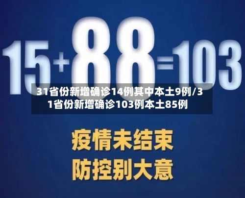 31省份新增确诊14例其中本土9例/31省份新增确诊103例本土85例