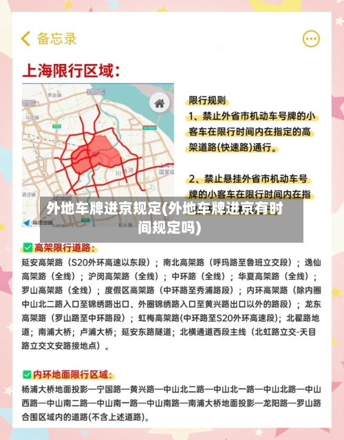 外地车牌进京规定(外地车牌进京有时间规定吗)
