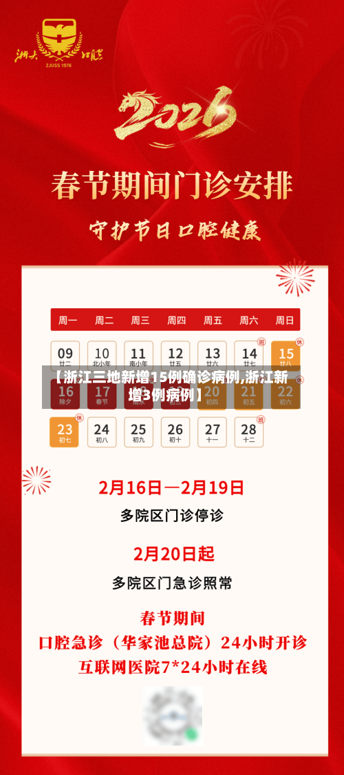 【浙江三地新增15例确诊病例,浙江新增3例病例】