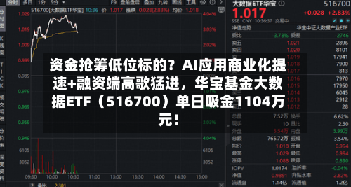 资金抢筹低位标的？AI应用商业化提速+融资端高歌猛进，华宝基金大数据ETF（516700）单日吸金1104万元！-第3张图片