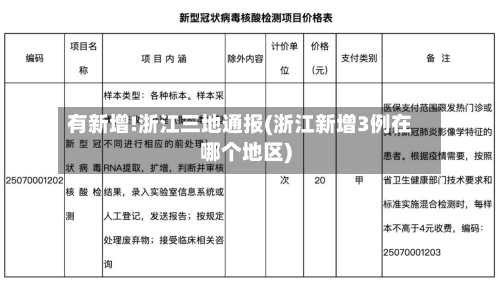 有新增!浙江三地通报(浙江新增3例在哪个地区)-第2张图片