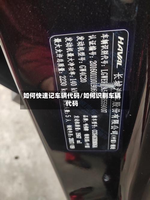 如何快速记车辆代码/如何识别车辆代码-第2张图片