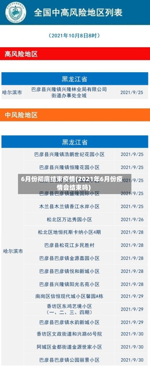 6月份彻底结束疫情(2021年6月份疫情会结束吗)-第2张图片
